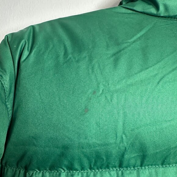 L.L. Bean Down Puffer Jacket Green Womens Size XL Snap Front Retro Classic Style - Picture 9 of 16